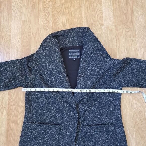 NEW! Steve Madden Shawl Collar Knit Long Coat - size Large in Black - Picture 12 of 15